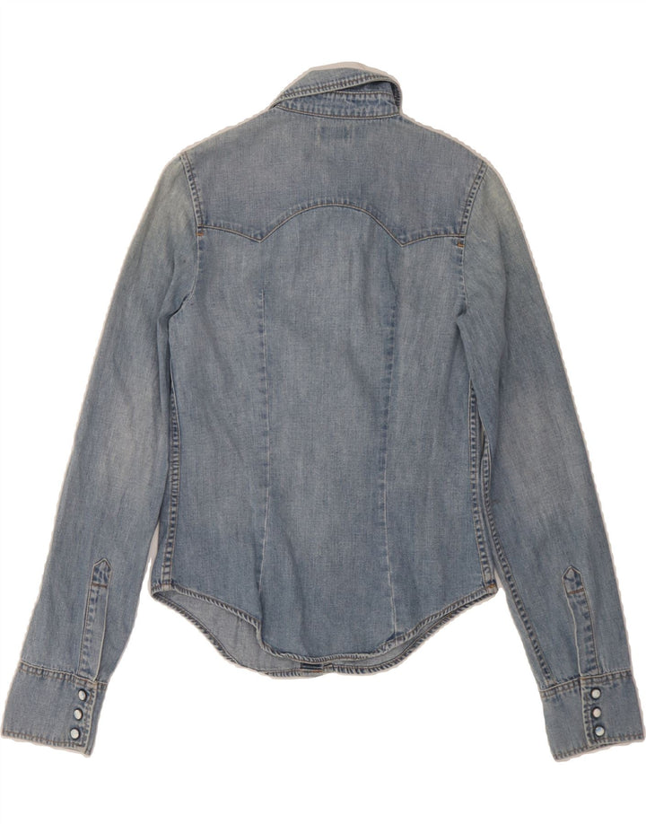LEVI'S Womens Denim Shirt UK 8 Small Blue Cotton Vintage Levi's and Second-Hand Levi's from Messina Hembry 