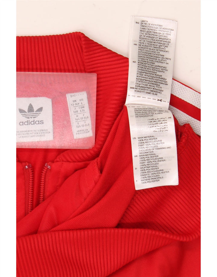 ADIDAS Veste de Survêtement Garçon 13-14 ans Rouge Polyester