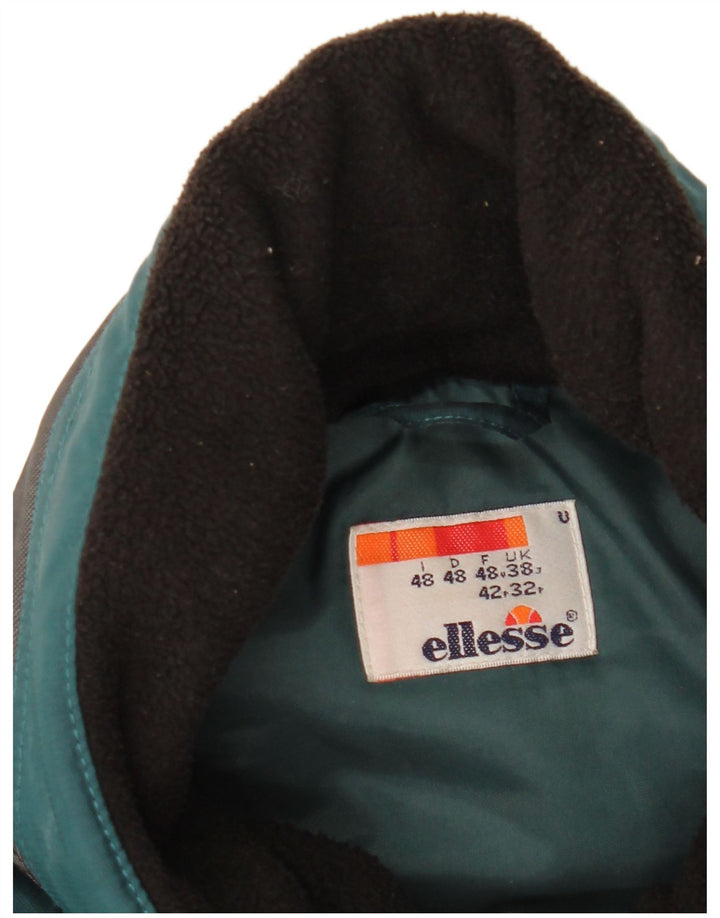 Ellesse Veste coupe-vent à capuche pour homme UK 38 Vert moyen Colourblock