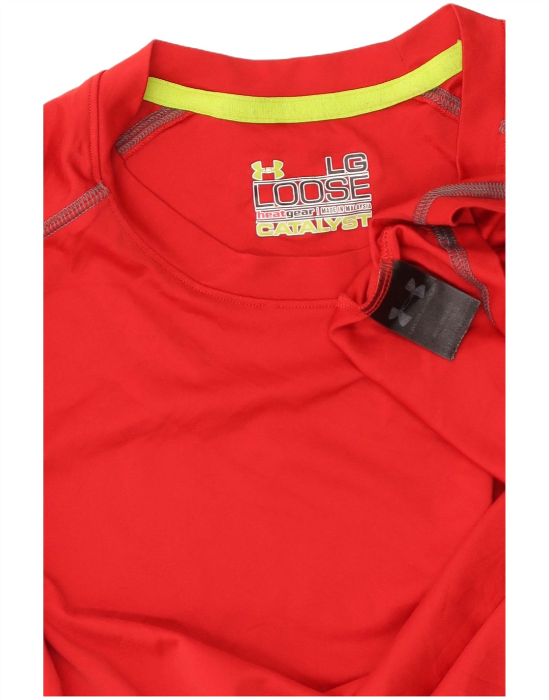 UNDER ARMOUR T-shirt Heat Gear pour hommes, grand rouge, en polyester
