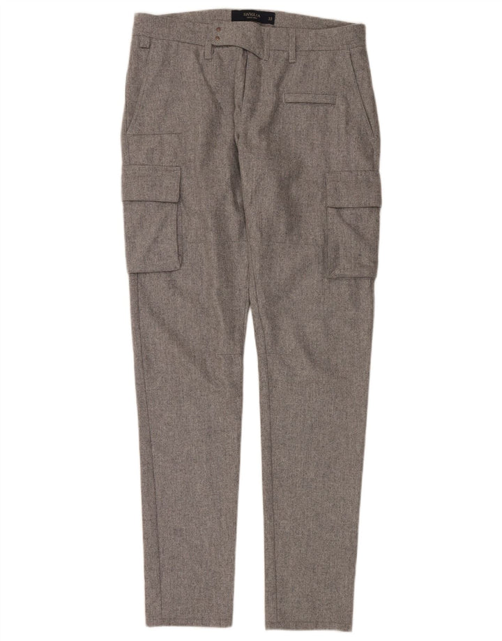 SIVIGLIA Pantalon Cargo Slim Homme W33 L36 Gris Laine