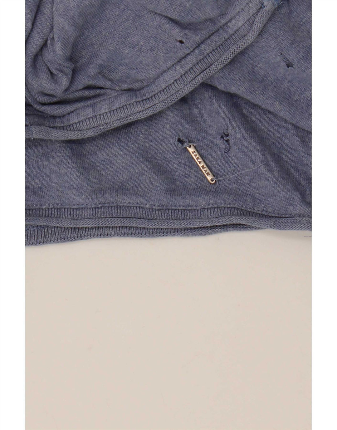 Zara Femme Top Manches Longues UK 14 Bleu Moyen