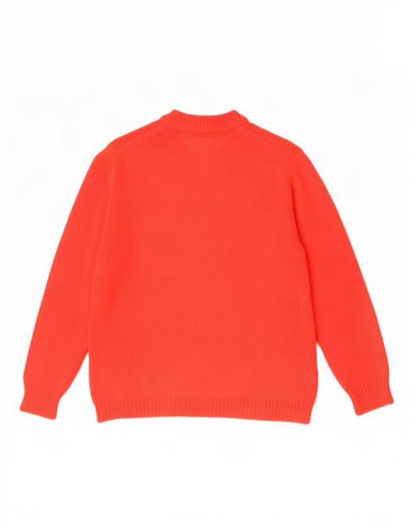 vintage Womens Crew Neck Jumper Sweater UK 16 Grand Acrylique Rouge