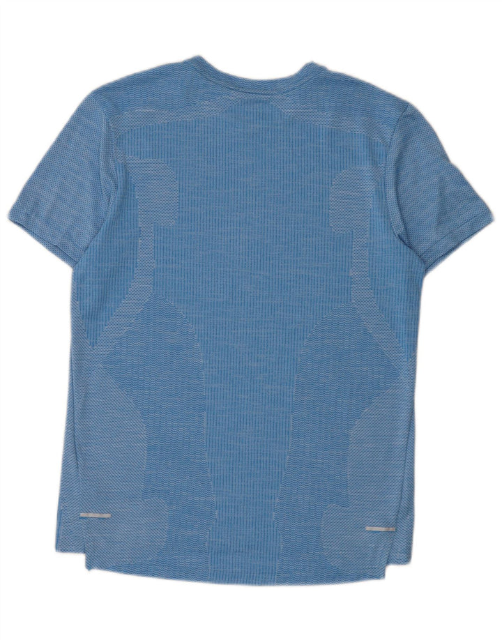Nike Hommes Dri Fit T-Shirt Haut Petit Bleu Moucheté Polyester