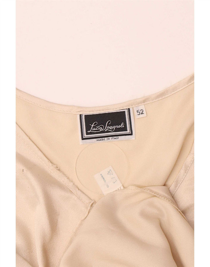 Luisa Spagnoli Débardeur court pour femme IT 42 2XL Beige Polyester