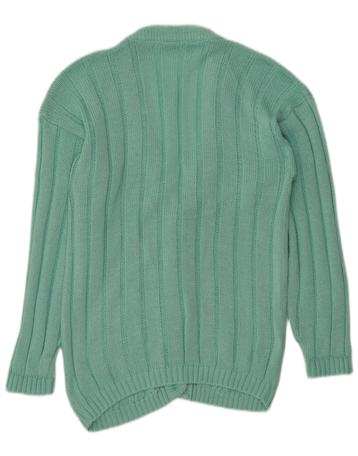 vintage Femme Cardigan Pull UK 14 Grand Vert
