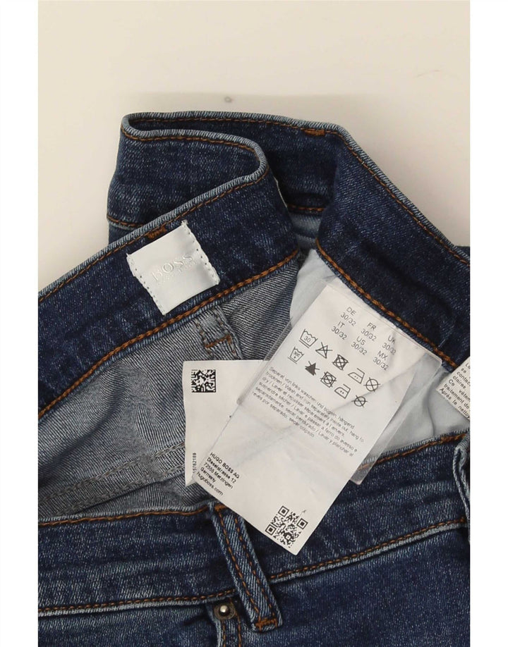 Hugo Boss Femme Jean Slim W30 L32 Bleu Coton