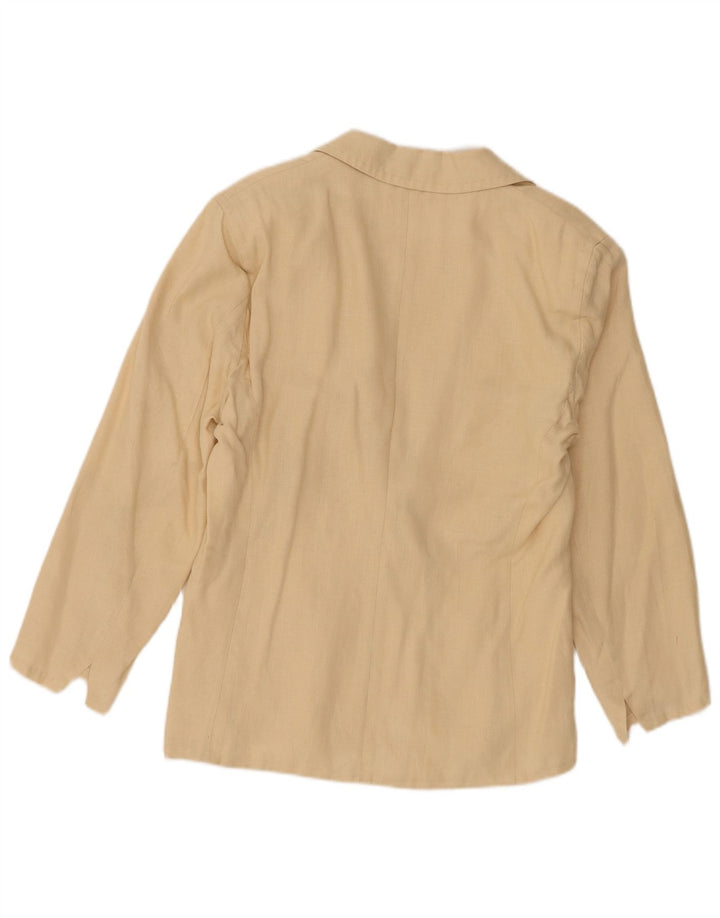 Max Mara Veste blazer à 1 bouton pour femme UK 16 Large Beige