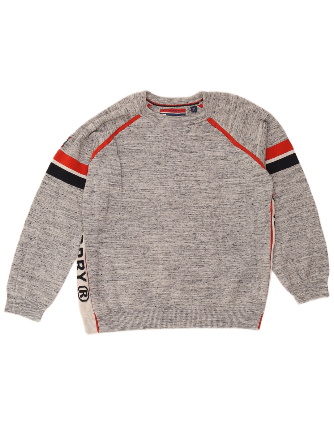 Superdry Pull Graphic Crew Neck Jumper Homme Gris Colorblock