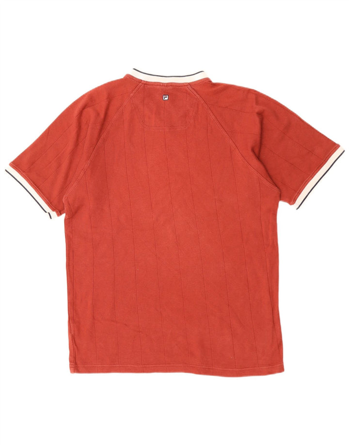 FILA T-Shirt Homme Rouge Moyen Coton