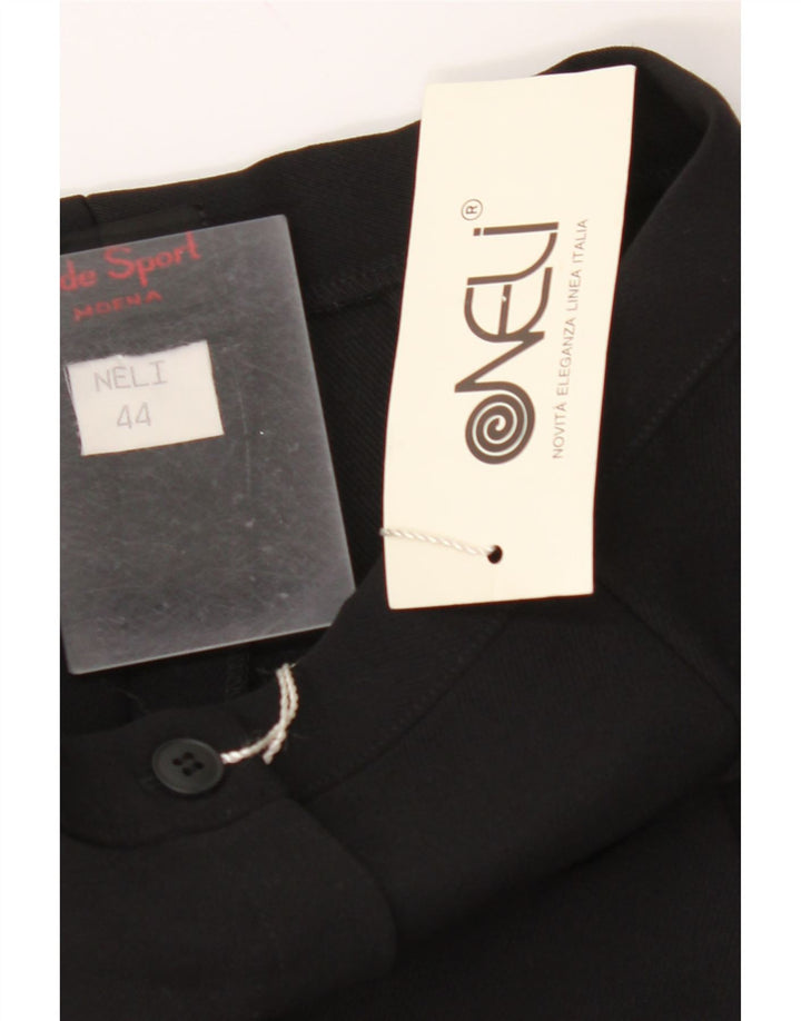 VINTAGE Pantalon de costume taille haute pour femme IT 44 Medium W26 L35 Noir