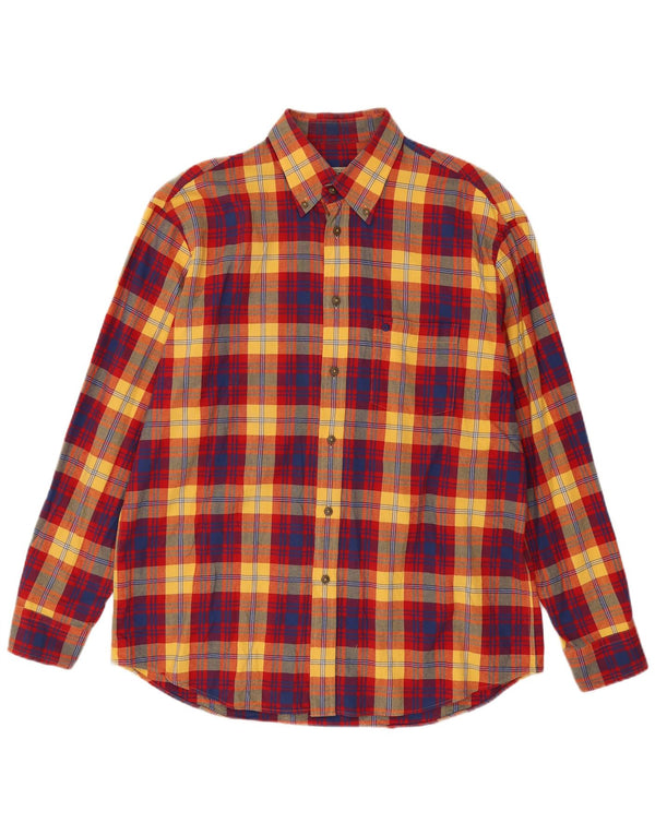 Einhorn Chemise en flanelle pour homme Taille 41/42 Grand coton à carreaux rouges