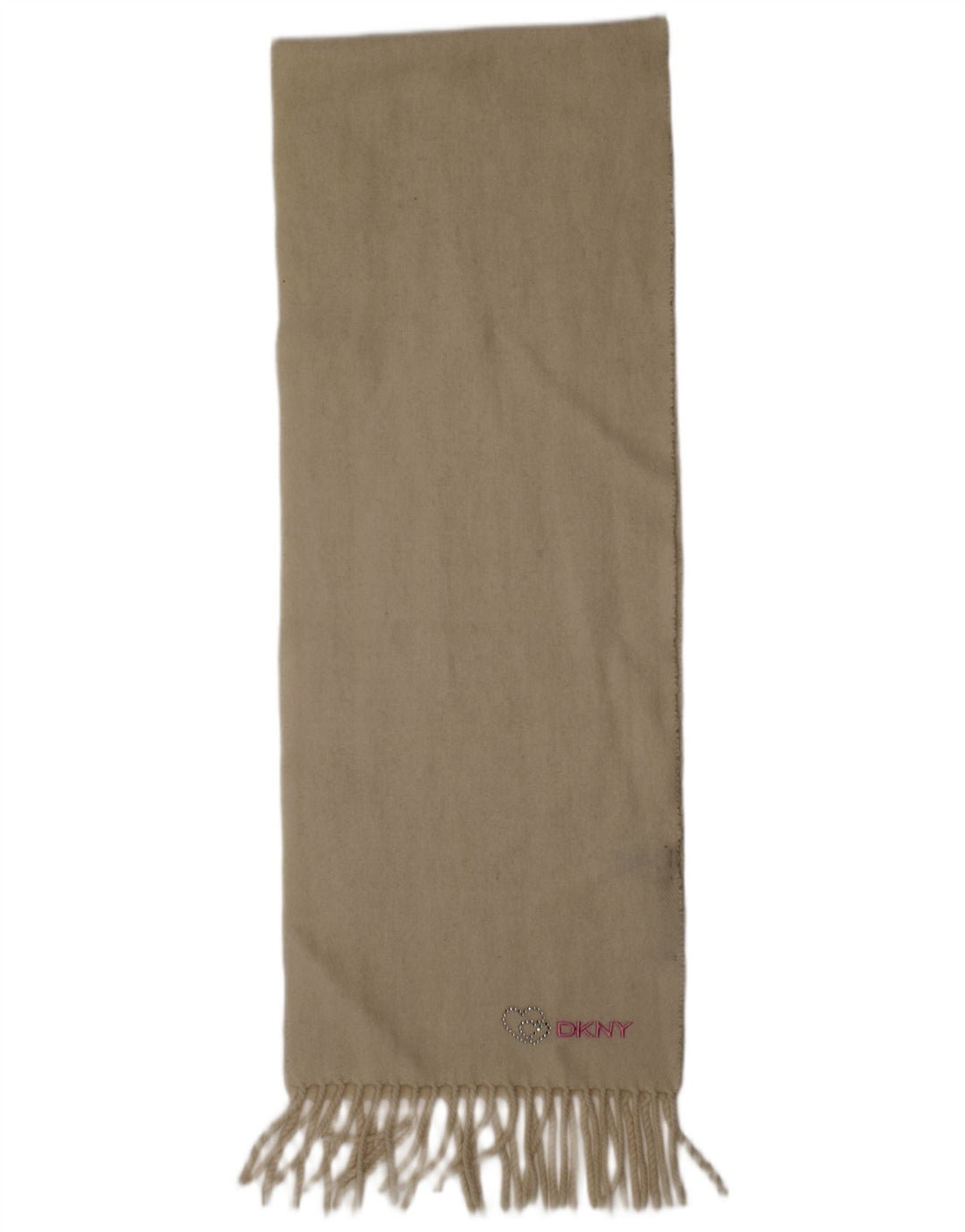 Dkny Femme Écharpe Rectangulaire Taille Unique Laine Blanc Cassé