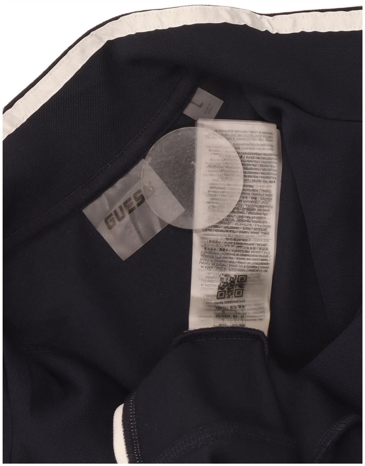 Guess Veste de survêtement pour femme UK 16 Large Bleu marine Colourblock