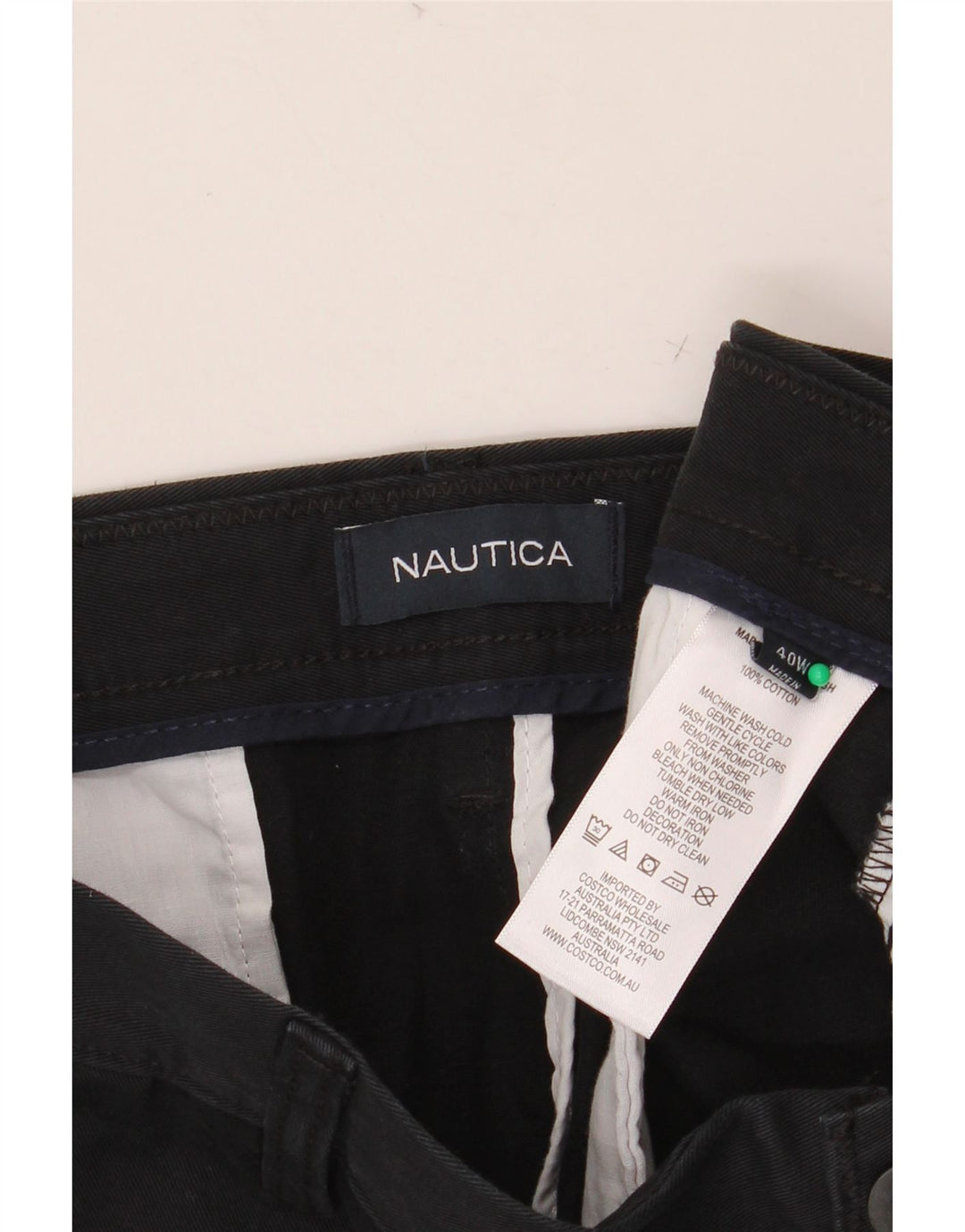 NAUTICA Short Chino Homme W40 XL Coton Noir