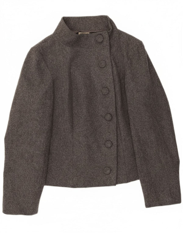 Sasha Veste Blazer 6 Boutons Femme UK 14 Laine Gris Moyen