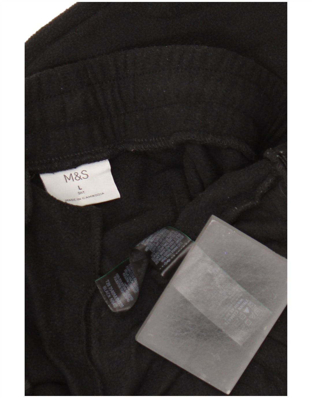 Marks & Spencer Pantalon de survêtement en polaire pour homme Large Noir Polyester