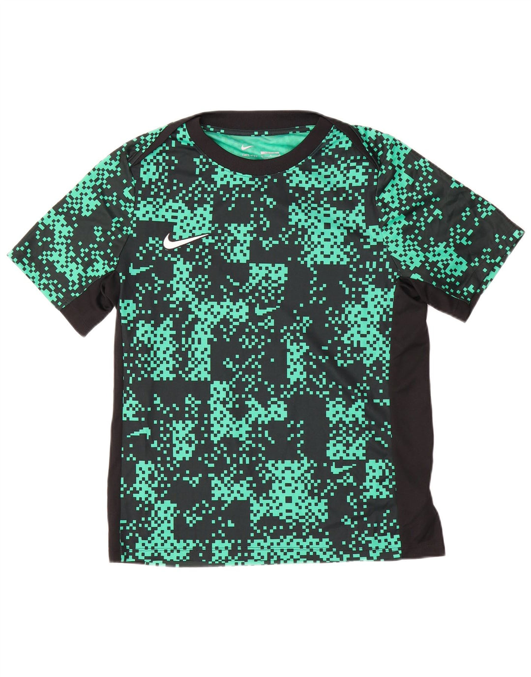Nike Mens Dri Fit Abstract Pattern Slim T-Shirt Top Vert Moyen Polyester