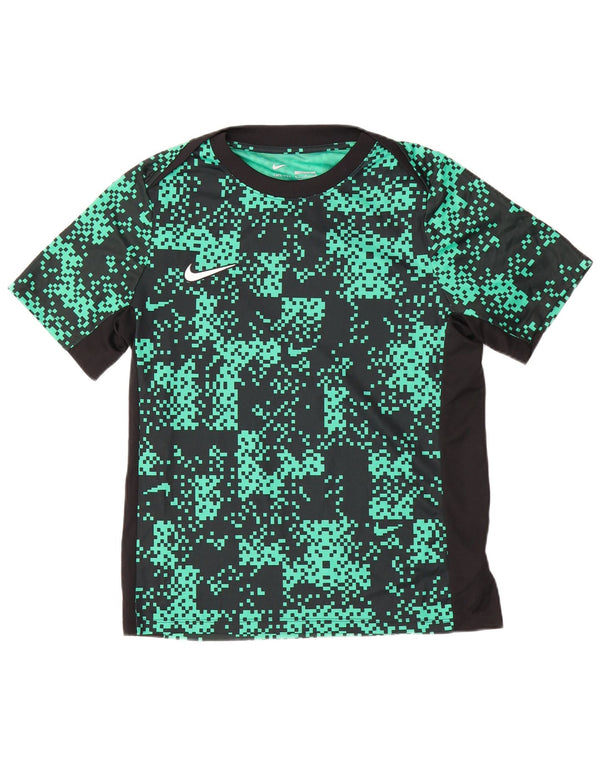 Nike Mens Dri Fit Abstract Pattern Slim T-Shirt Top Vert Moyen Polyester