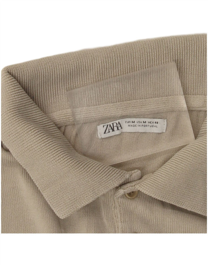 Polo À Manches Longues Homme Zara Homme Gris Moyen