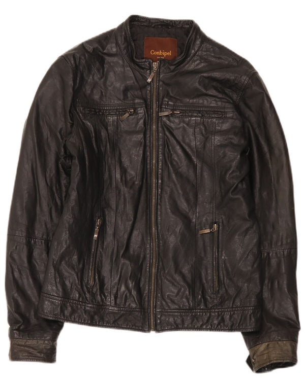 Conbipel Veste en Cuir Homme IT 48 Moyen Noir