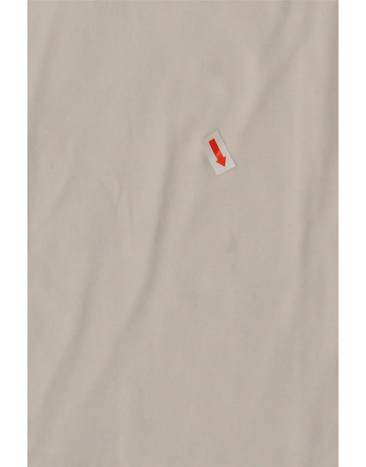 Ellesse T-shirt graphique pour femme UK 10 Small Blanc Coton