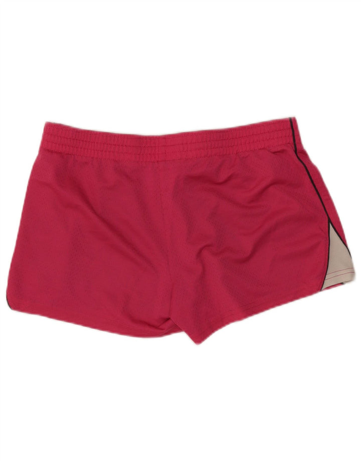 REEBOK Short de sport pour femme UK 14 Polyester color block rose moyen