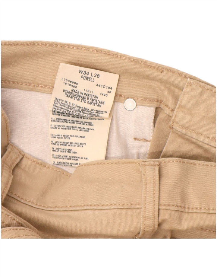LEE Pantalon décontracté droit Powell pour homme W34 L36 Coton beige