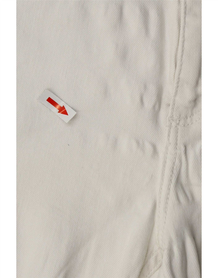 Zara Femme Pantalon Court Droit Large W32 L25 Blanc