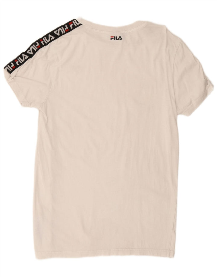 Fila T-Shirt Graphique Homme Blanc Moyen Coton