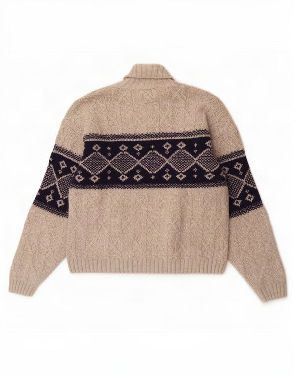 Ocean Star Pull col roulé pour homme IT 50 Laine géométrique gris moyen
