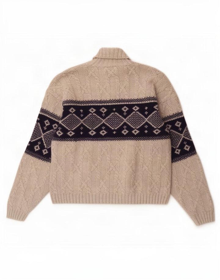 Ocean Star Pull col roulé pour homme IT 50 Laine géométrique gris moyen