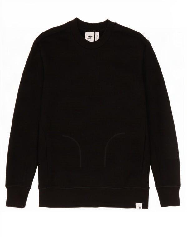 Adidas Sweat-shirt pour homme en coton noir moyen