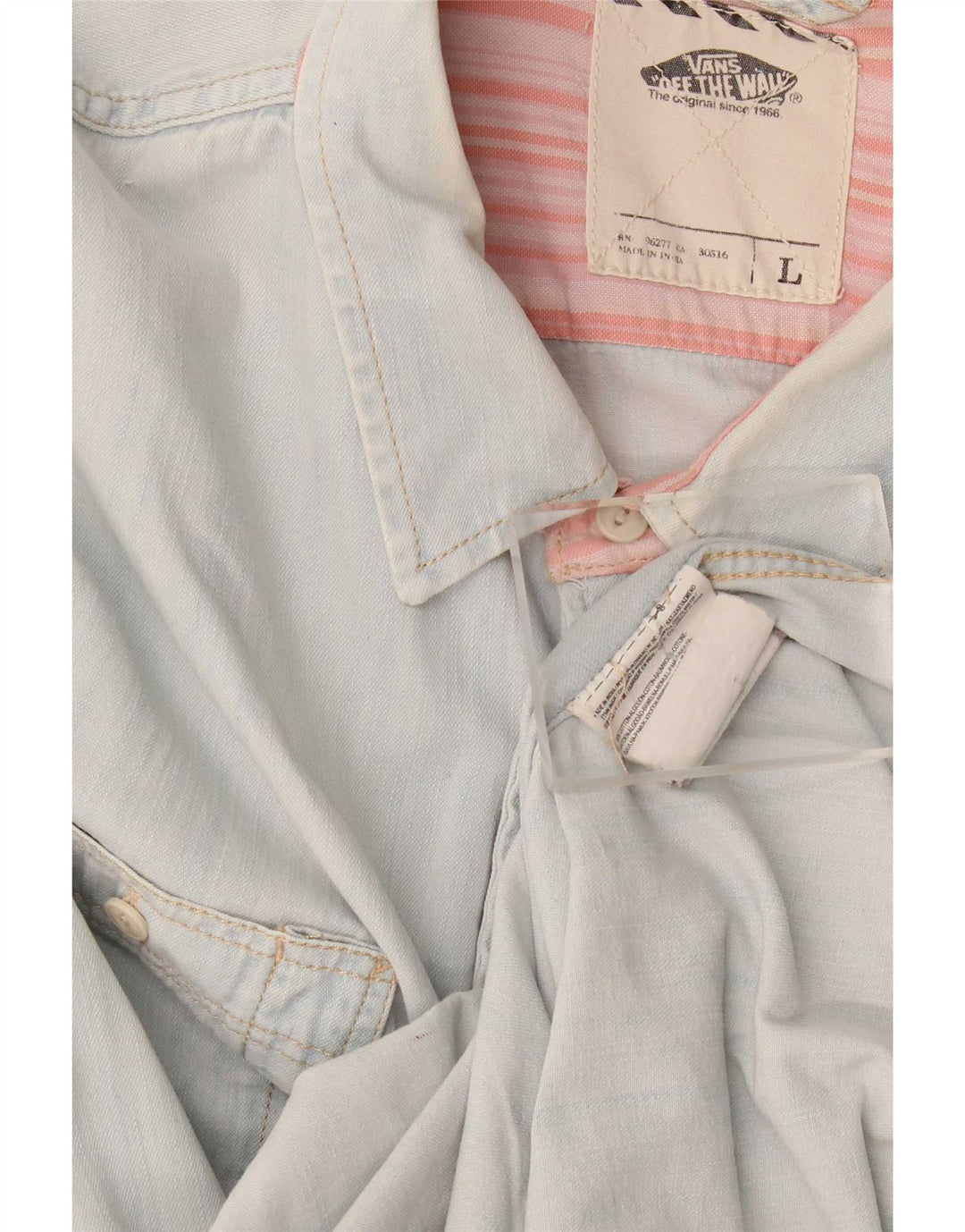 Vans Chemise en jean pour homme Large Bleu Coton