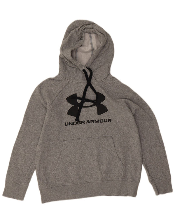 Under Armour Pull à capuche surdimensionné graphique pour femme UK 6 XS Gris moucheté