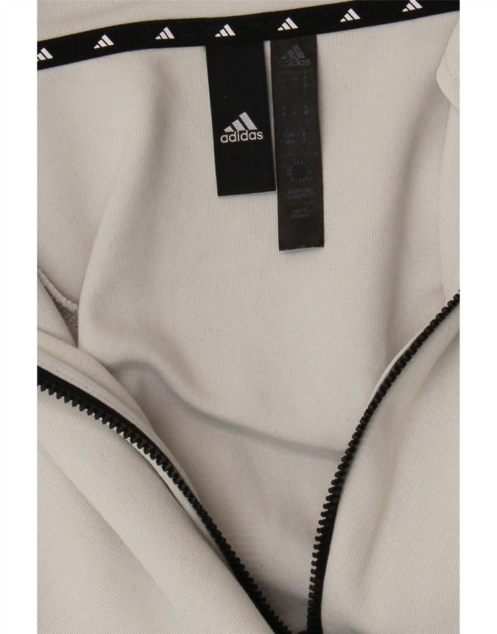 Adidas Sweat à capuche zippé pour homme Gris moyen Colourblock