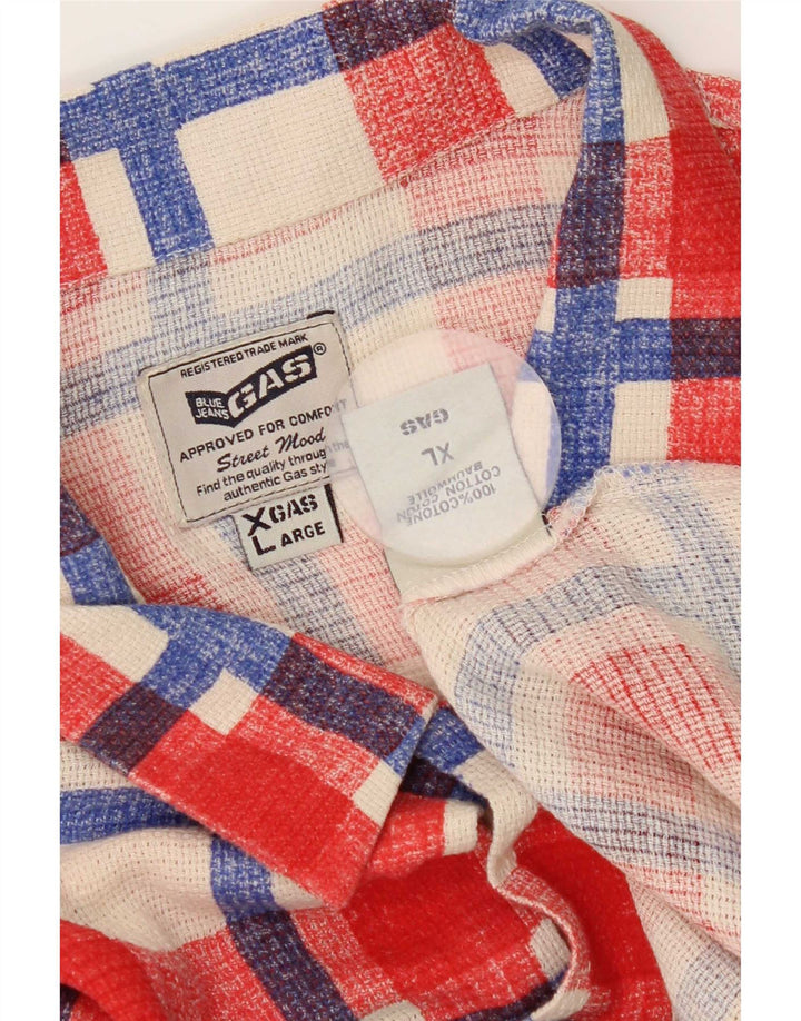 Chemise Homme Gas XL Rouge Carreaux Coton