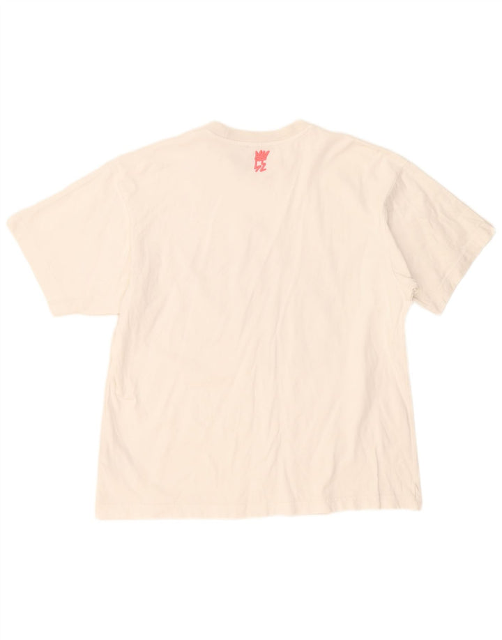 Adidas T-shirt graphique pour homme en coton blanc moyen
