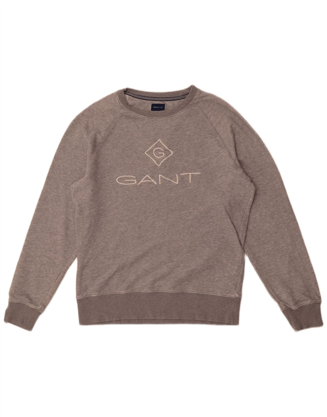 Gant Mens Graphic Sweatshirt Jumper Large Gris Moucheté Coton