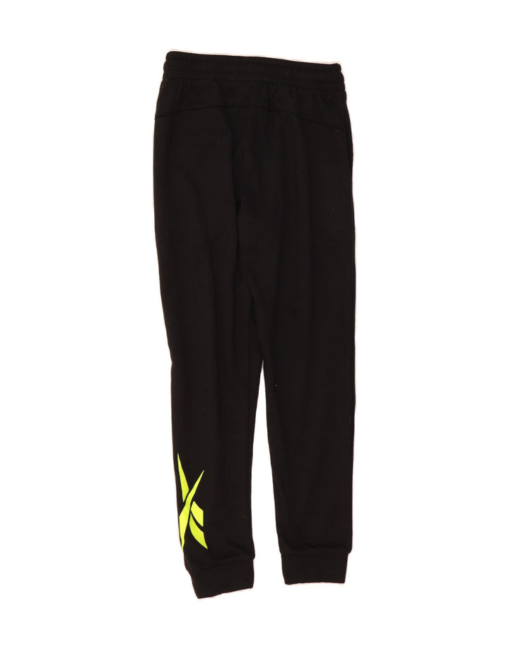 REEBOK Boys Graphic Tracksuit Trousers Joggers 10-11 Years Medium  Black Vintage Reebok and Second-Hand Reebok from Messina Hembry 