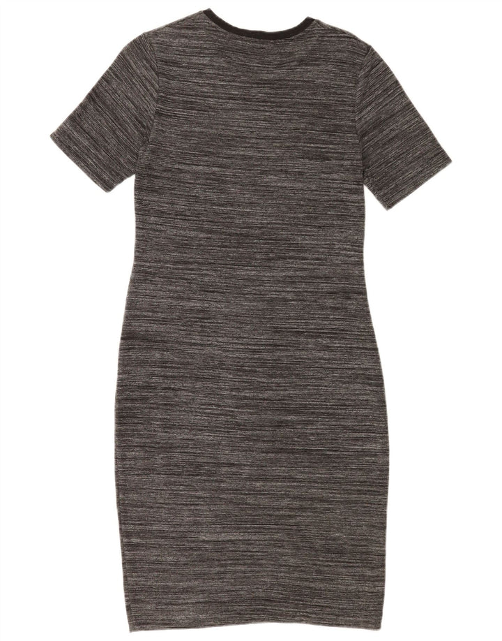 Zara Robe fourreau pour femme UK 12 Gris moyen moucheté