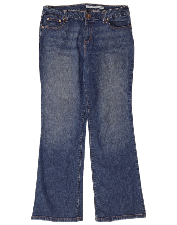 Dkny Jeans Bootcut Femme US 16 2XL W35 L32 Bleu Coton