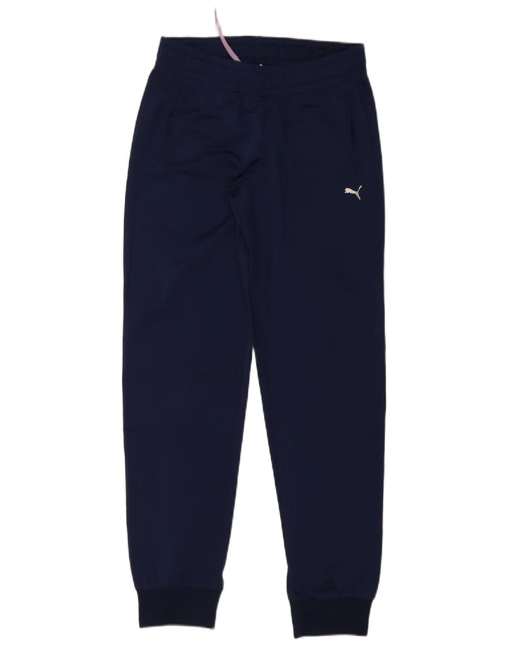 Puma Pantalon de survêtement pour femme Joggers UK 10 Small Bleu marine Polyester
