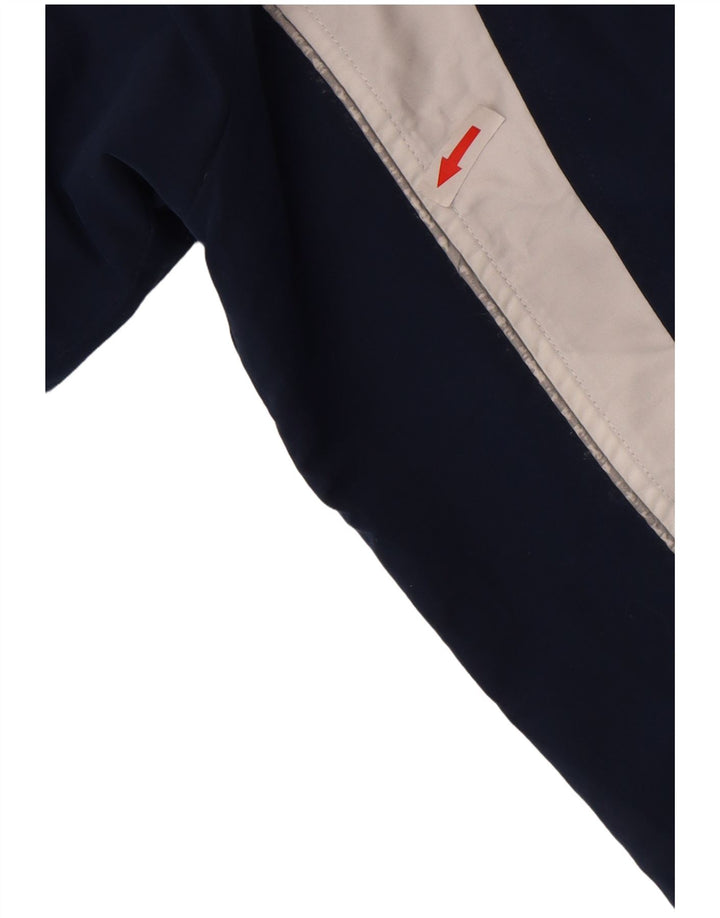 Asics Veste de survêtement pour homme XL Bleu marine Colorblock Polyester