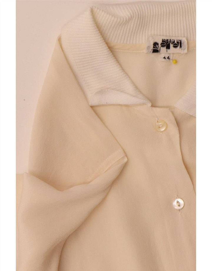 Chemise pull femme vintage IT 44 Medium Off White Colourblock