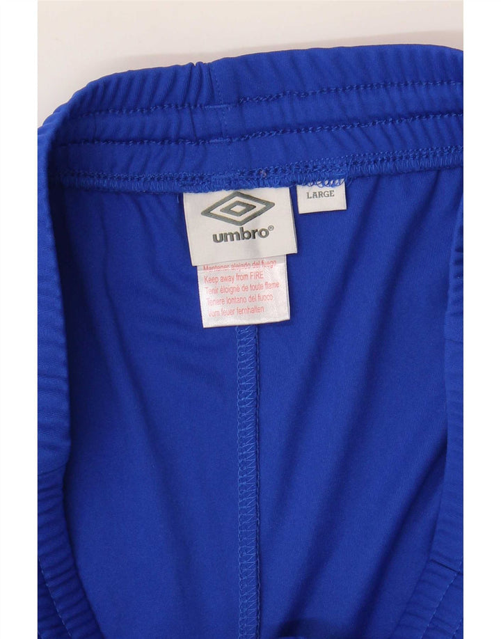 Umbro Short de Sport Homme Grand Bleu Polyester