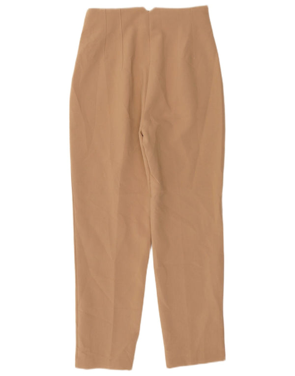 Zara Pantalon Chino Fuselé Femme Petit W26 L26 Beige Polyester
