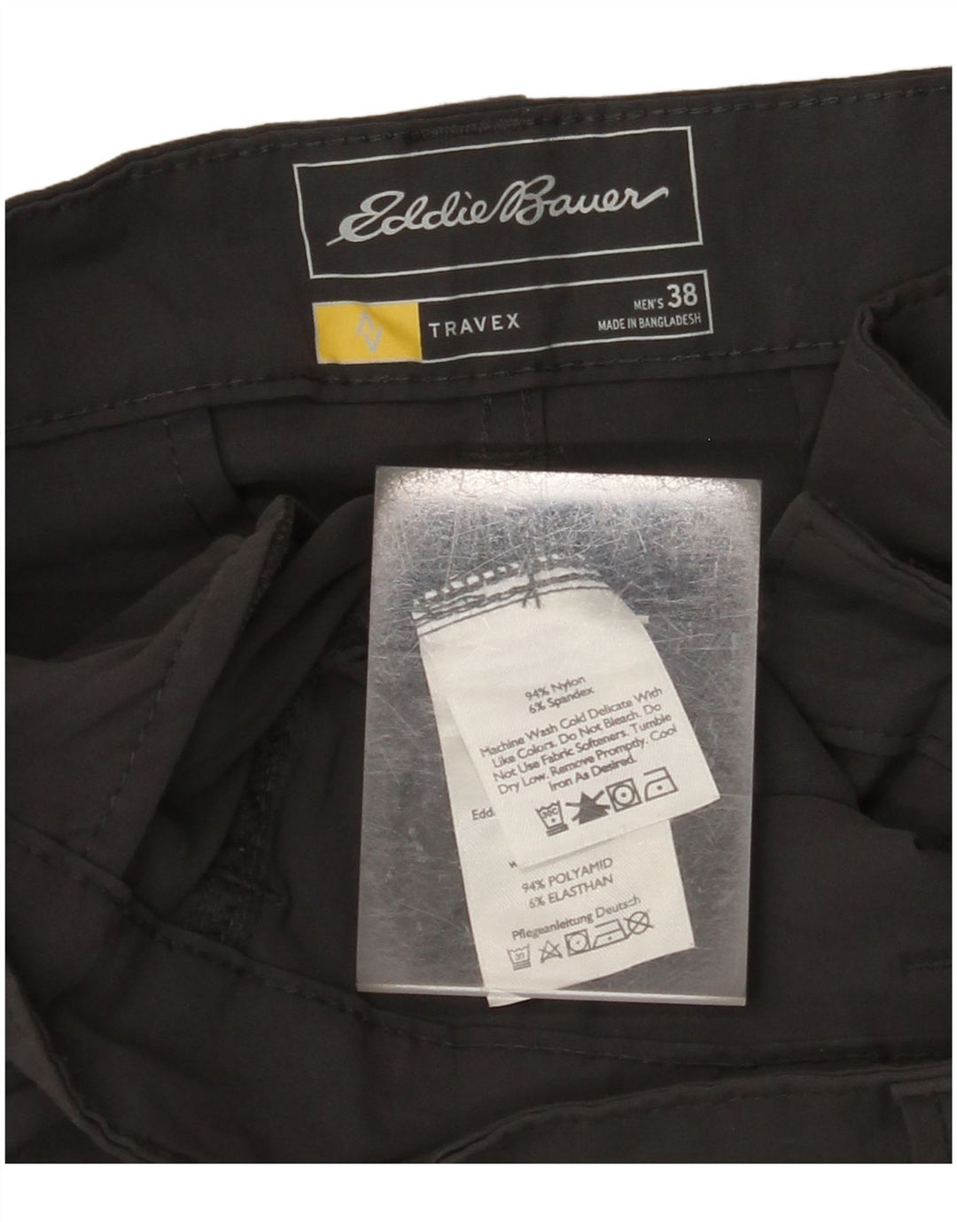 EDDIE BAUER Short Chino Homme W38 XL Nylon Gris