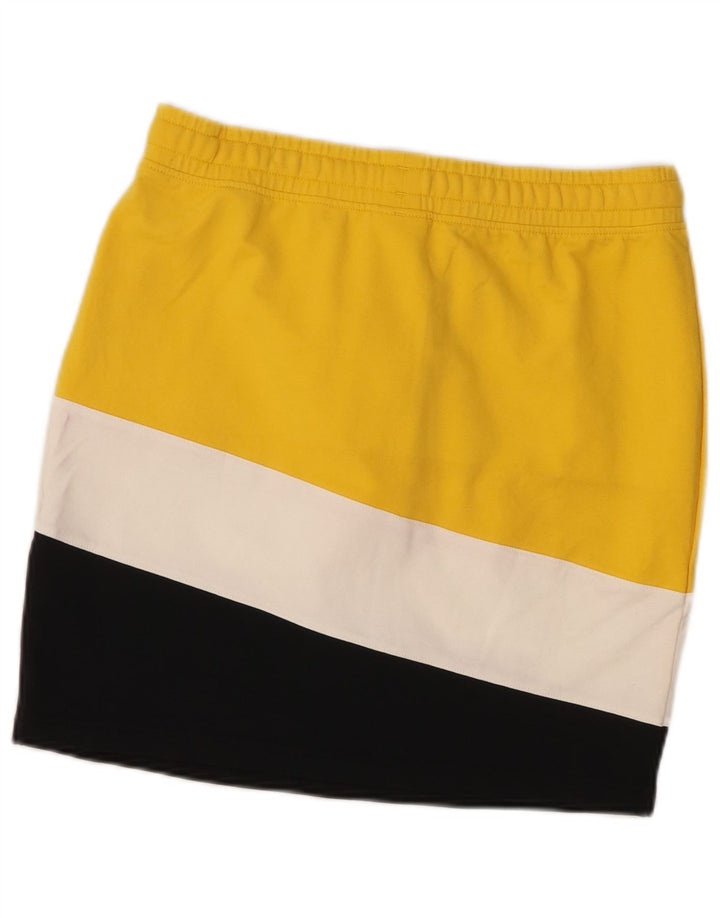 Reebok Jupe Femme UK 12/14 Medium W30 Jaune Colourblock