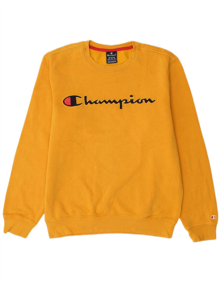 Champion Sweat-Shirt Graphique Homme Jaune Moyen Coton